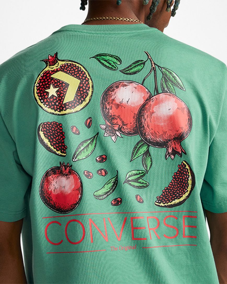 Pánské T-Shirts Converse Pomegranate Grafická Zelene | CZ YTGF02